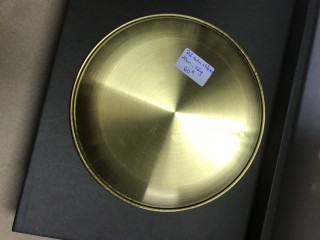 Đĩa tròn 1 lớp ionx 201 mạ vàng 20cm